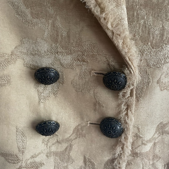 Badgley Mischka Metallic Gold Brocade Jacket and matching mermaid skirt size 8 - Picture 2 of 11